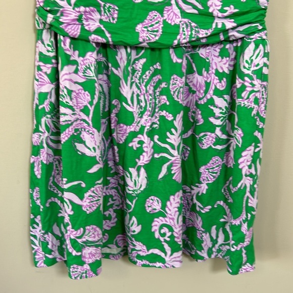 LILLY PULITZER Wyota Skirted Romper Brazilian Green Salty Sandbar Sz L NEW - Picture 8 of 16